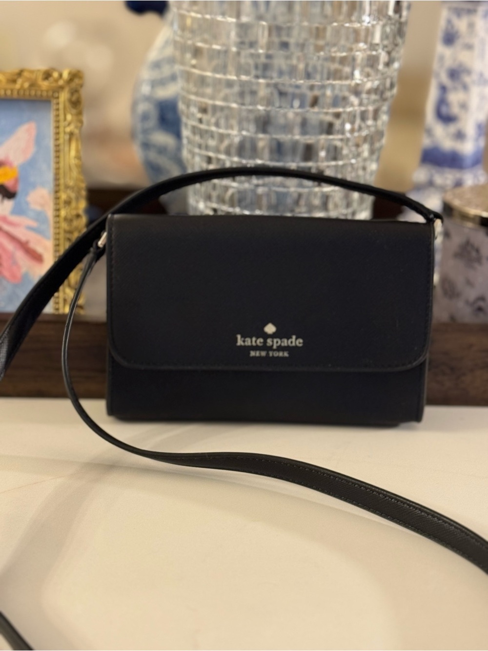 🖤 NWOT BLACK LEATHER KATE SPADE NEW YORK BRYNN CROSSBODY BAG!